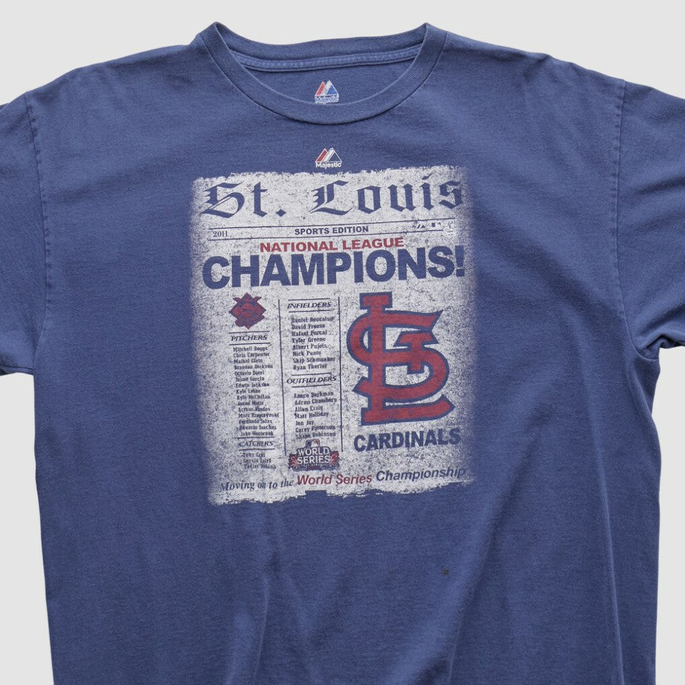St. Louis Cardinals Majestic 2011 T-shirt - Navy Vintage