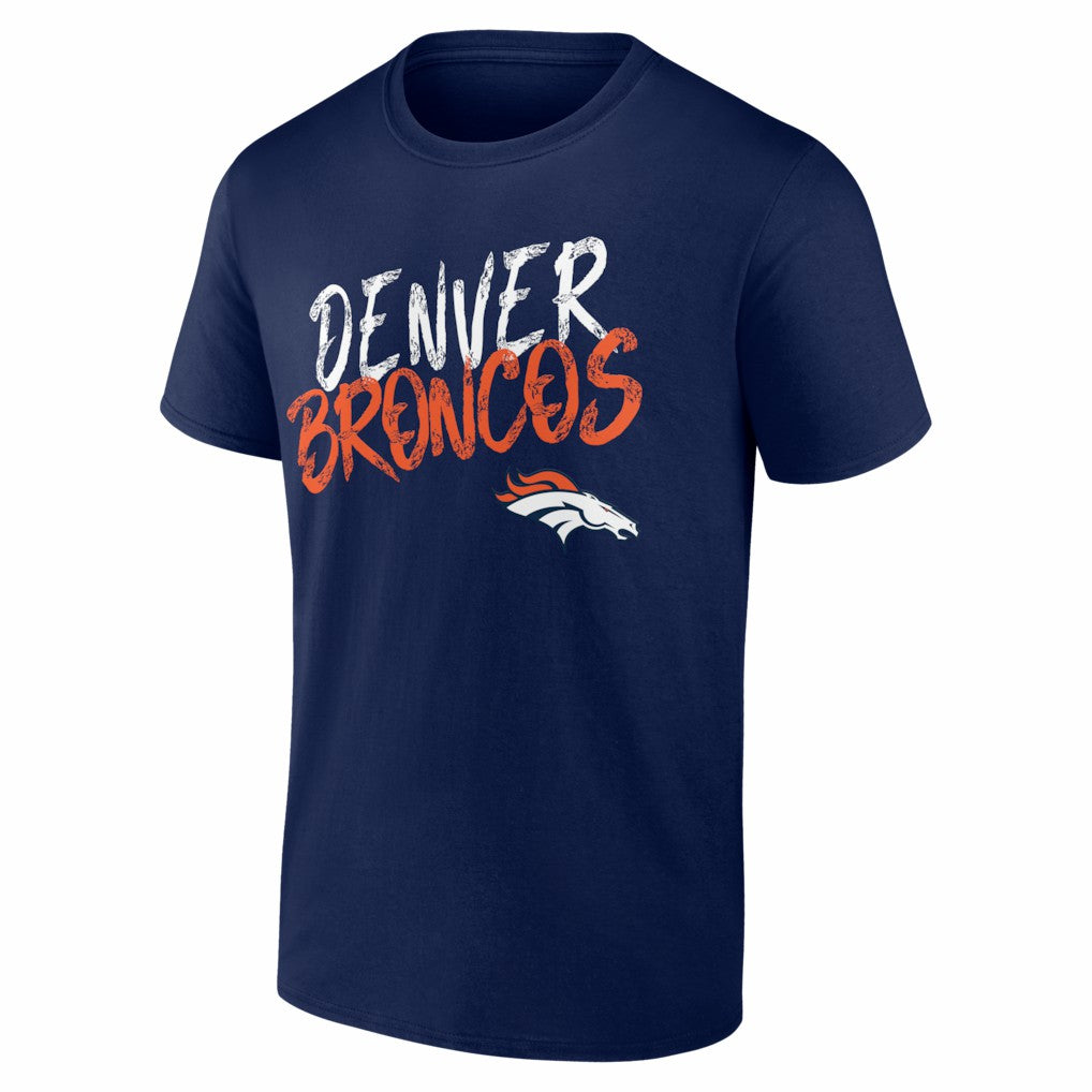 Denver Broncos Hustle Personalized Name & Number T-Shirt - Navy cheap