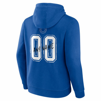 Indianapolis Colts Hustle Personalized Name & Number Hoodie - Royal discount