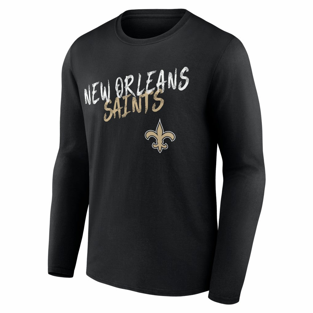 New Orleans Saints Hustle Personalized Name & Number Long Sleeve T-Shirt - Black outlet