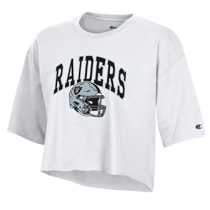 Las Vegas Raiders Champion Women's Boyfriend Cropped T-Shirt - White sale