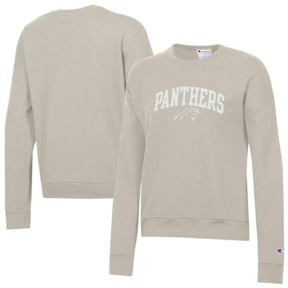 Carolina Panthers Champion Women's Powerblend Cocoa Butter Fleece Sweatshirt - Light Brown cheap