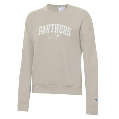 Carolina Panthers Champion Women's Powerblend Cocoa Butter Fleece Sweatshirt - Light Brown cheap
