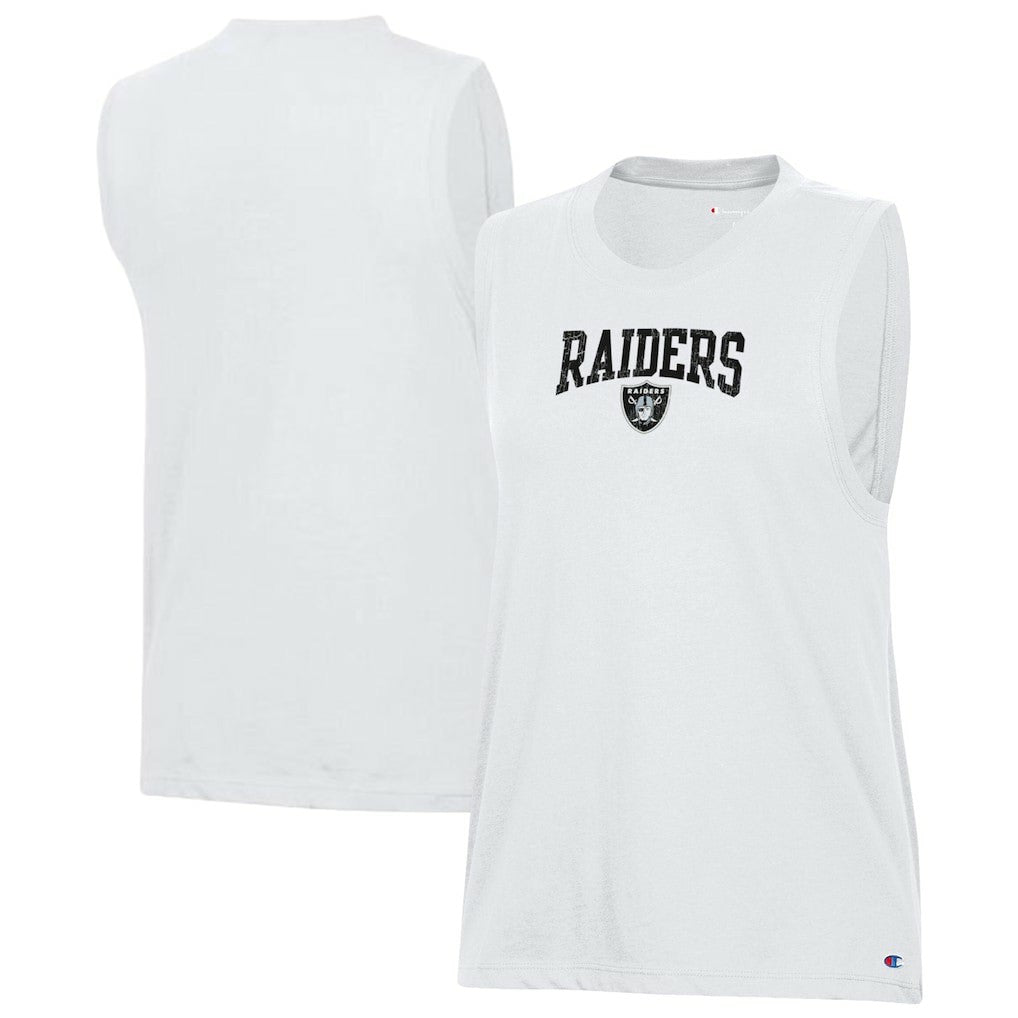 Las Vegas Raiders Champion Women's Muscle Tank Top - White sale