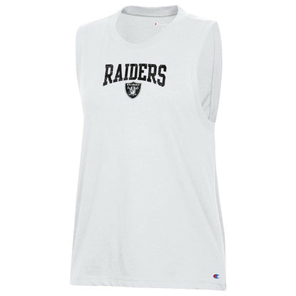 Las Vegas Raiders Champion Women's Muscle Tank Top - White sale