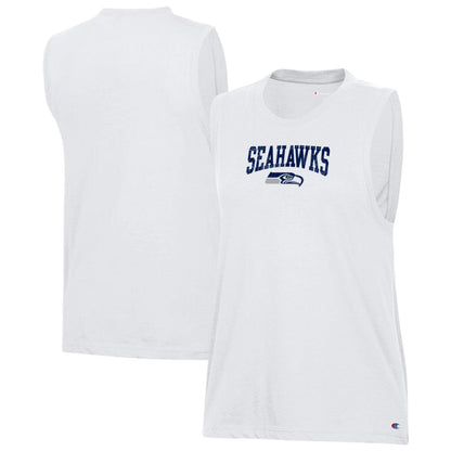 Seattle Seahawks Champion Women's Muscle Tank Top - White on sale