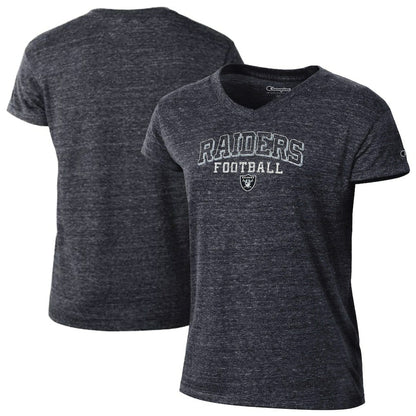 Las Vegas Raiders Champion Women's Triumph Tri-Blend V-Neck T-Shirt - Black cheap