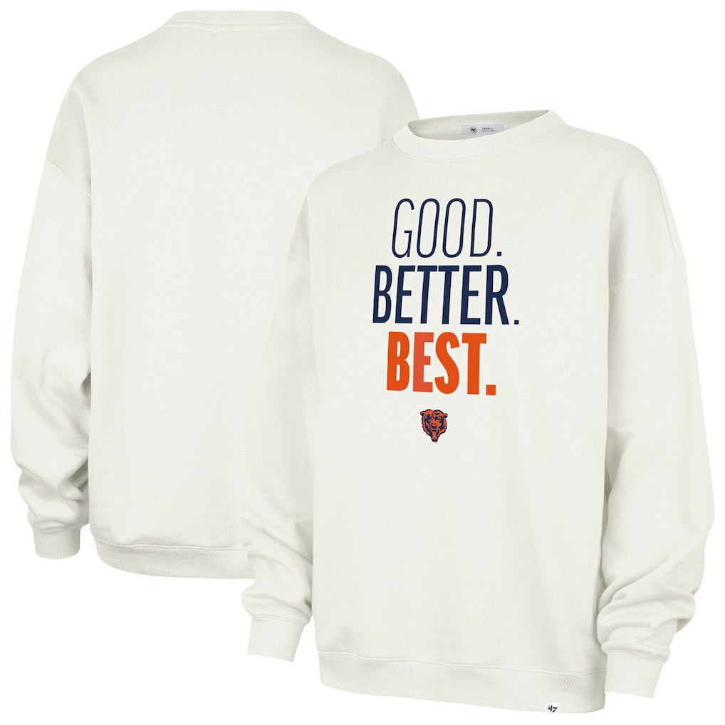 Chicago Bears '47 Women's Good. Better. Best. Imprint Oversized Sweatshirt - Cream outlet