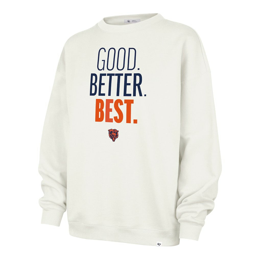 Chicago Bears '47 Women's Good. Better. Best. Imprint Oversized Sweatshirt - Cream outlet
