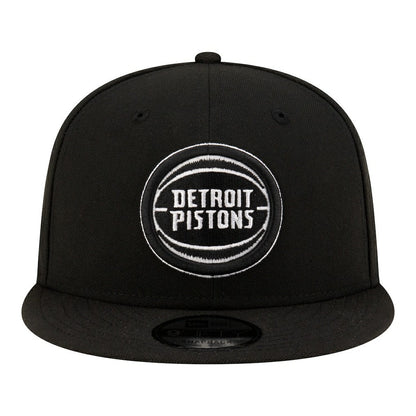 Detroit Pistons Team 9FIFTY Snapback Hat - Black/White | New Era sale
