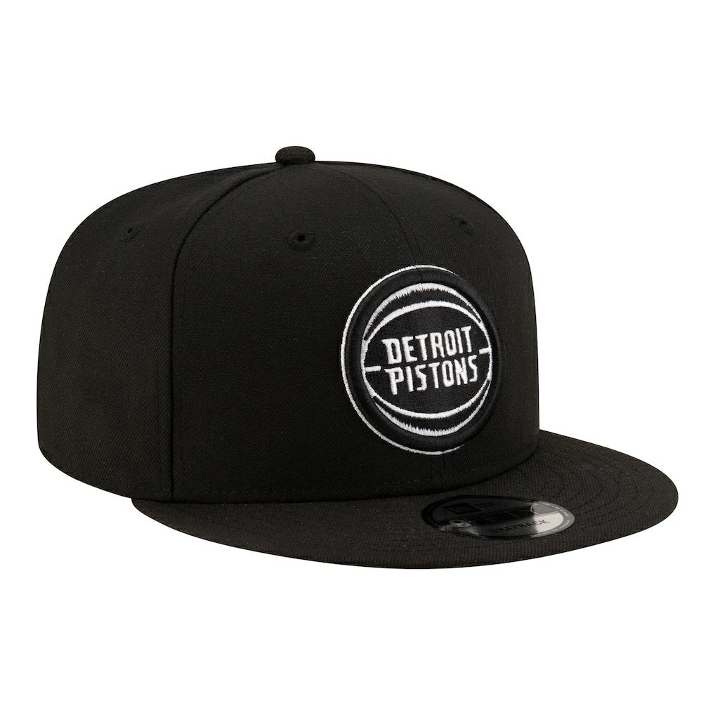 Detroit Pistons Team 9FIFTY Snapback Hat - Black/White | New Era sale