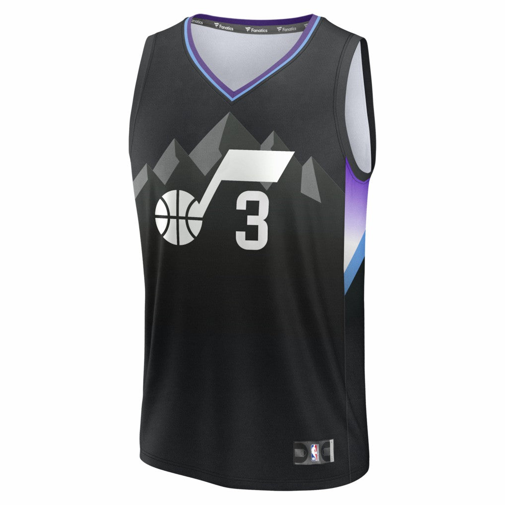 Keyonte George Utah Jazz Fast Break Replica Jersey - Statement Edition - Black | Fanatics outlet