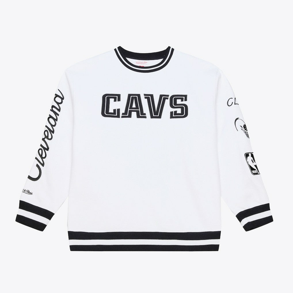 Cleveland Cavaliers Arctic Fleece Sweatshirt sale - White | Mitchell & Ness outlet