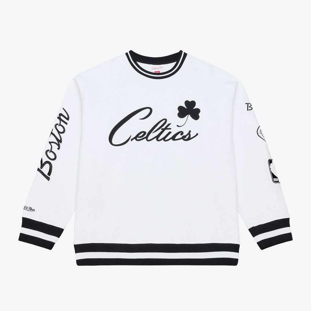 Boston Celtics Arctic Fleece Sweatshirt - White | Mitchell & Ness online