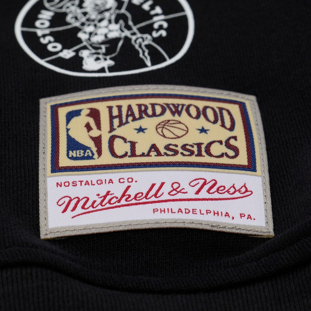 Boston Celtics Women's Hardwood Classics Script Lightweight Sweatshirt - Black | Mitchell & Ness online