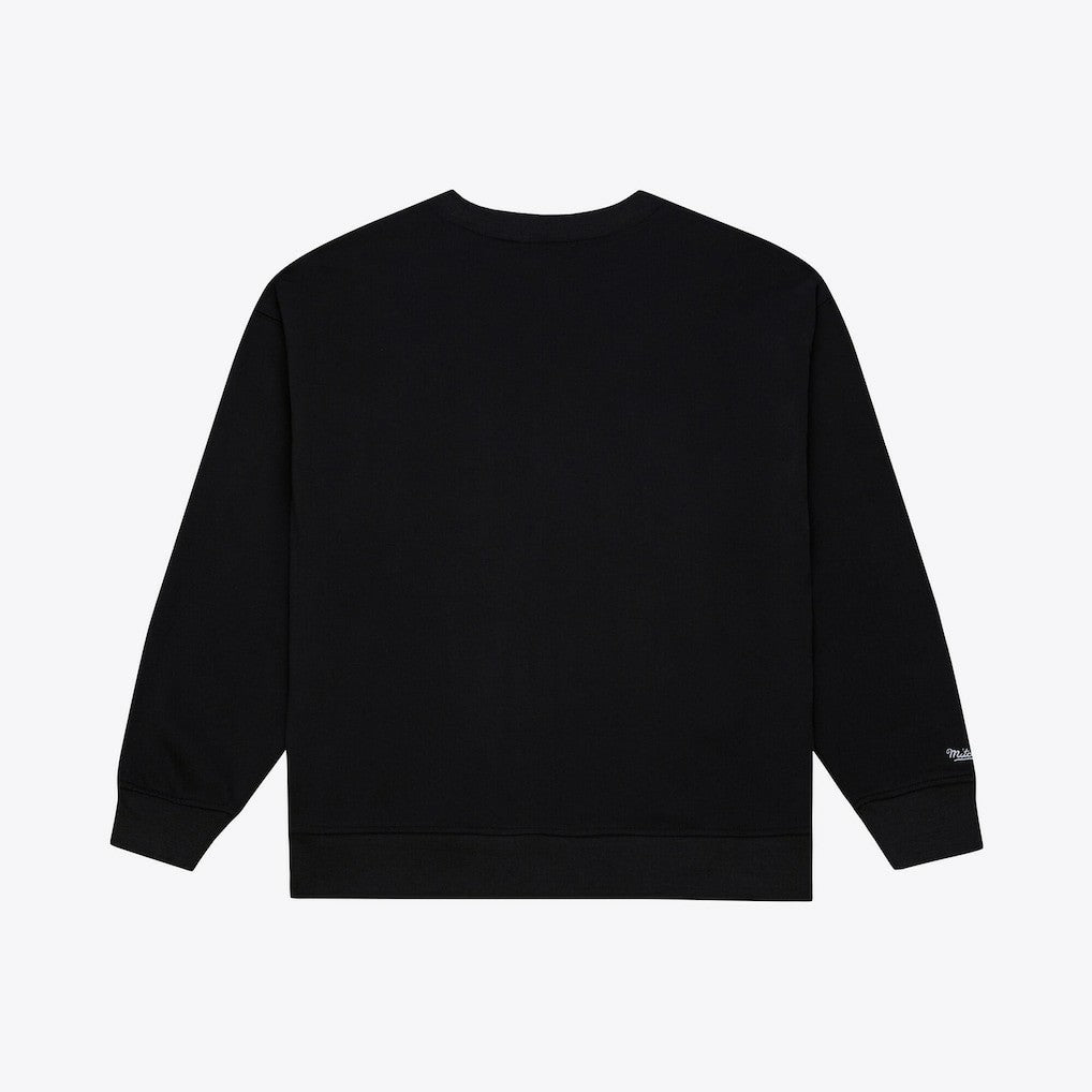 Denver Nuggets Women's Hardwood Classics Script Lightweight Sweatshirt sale - Black | Mitchell & Ness online