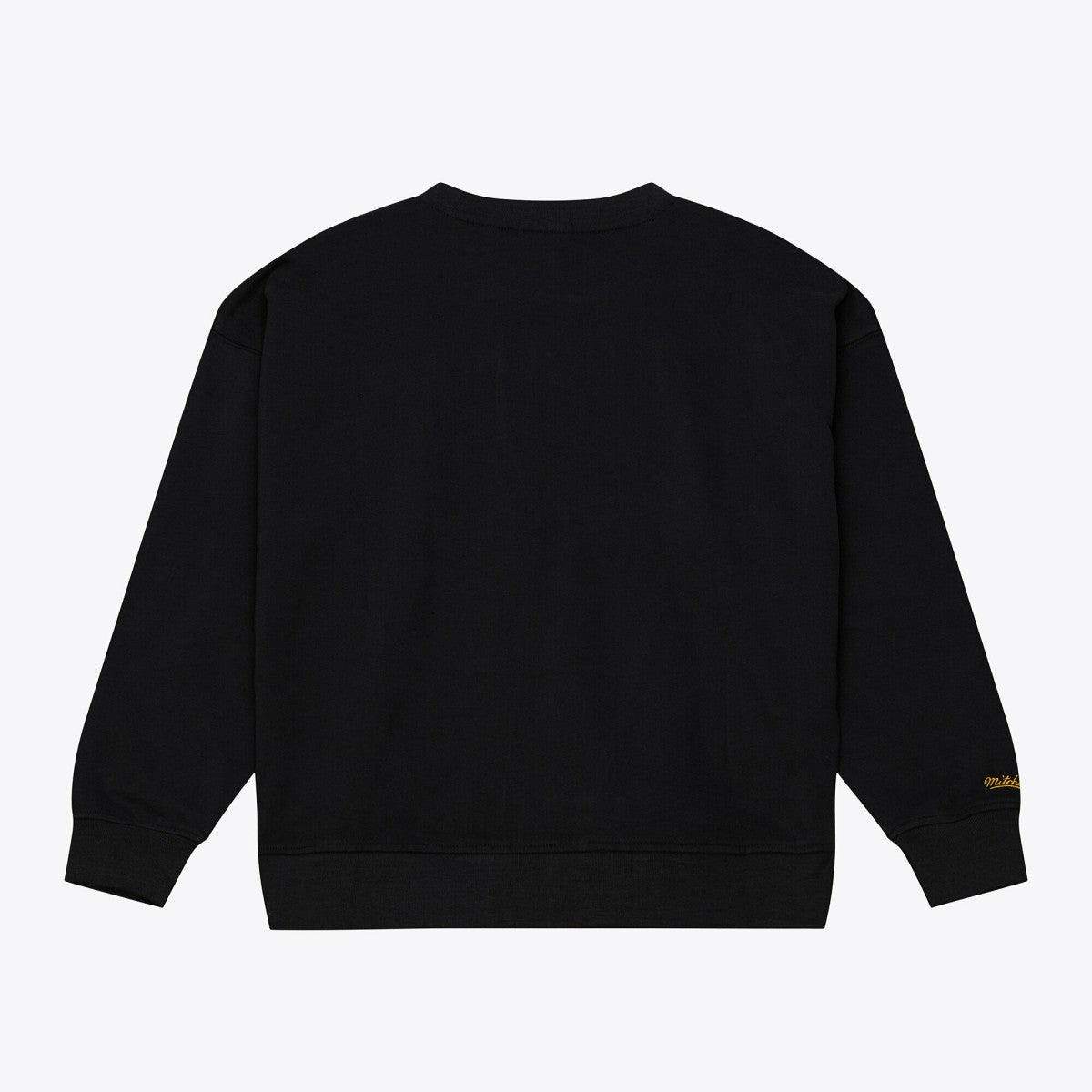 Los Angeles Lakers Women's Hardwood Classics Script Lightweight Sweatshirt - Black | Mitchell & Ness for sale