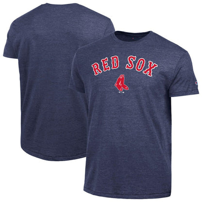 Boston Red Sox Champion Cooperstown Wordmark Lockup Tri-Blend T-Shirt - Navy