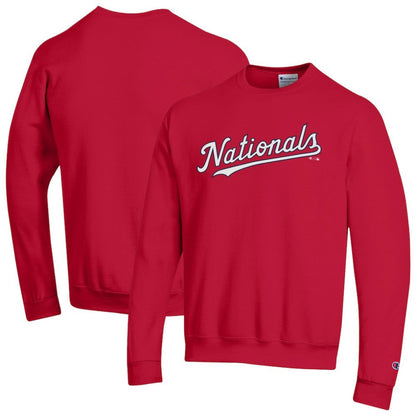 Washington Nationals Champion Powerblend Wordmark Sweatshirt - Red