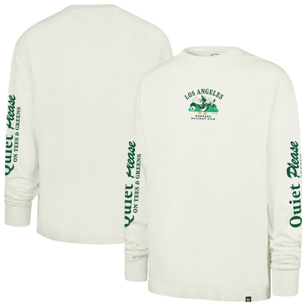 Los Angeles Dodgers Quiet Please Foundation Long Sleeve T-Shirt - Cream | 47 brand