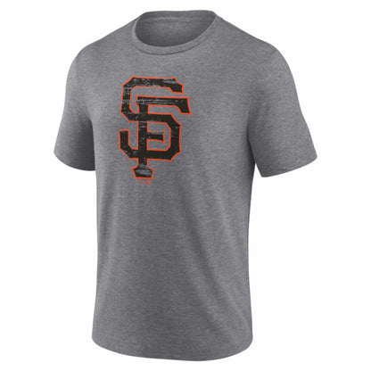 San Francisco Giants Heritage Personalized Any Name & Number Tri-Blend T-Shirt - Gray