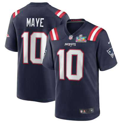 Drake Maye New England Patriots Super Bowl LX Patch Game Jersey - Navy | Nike online