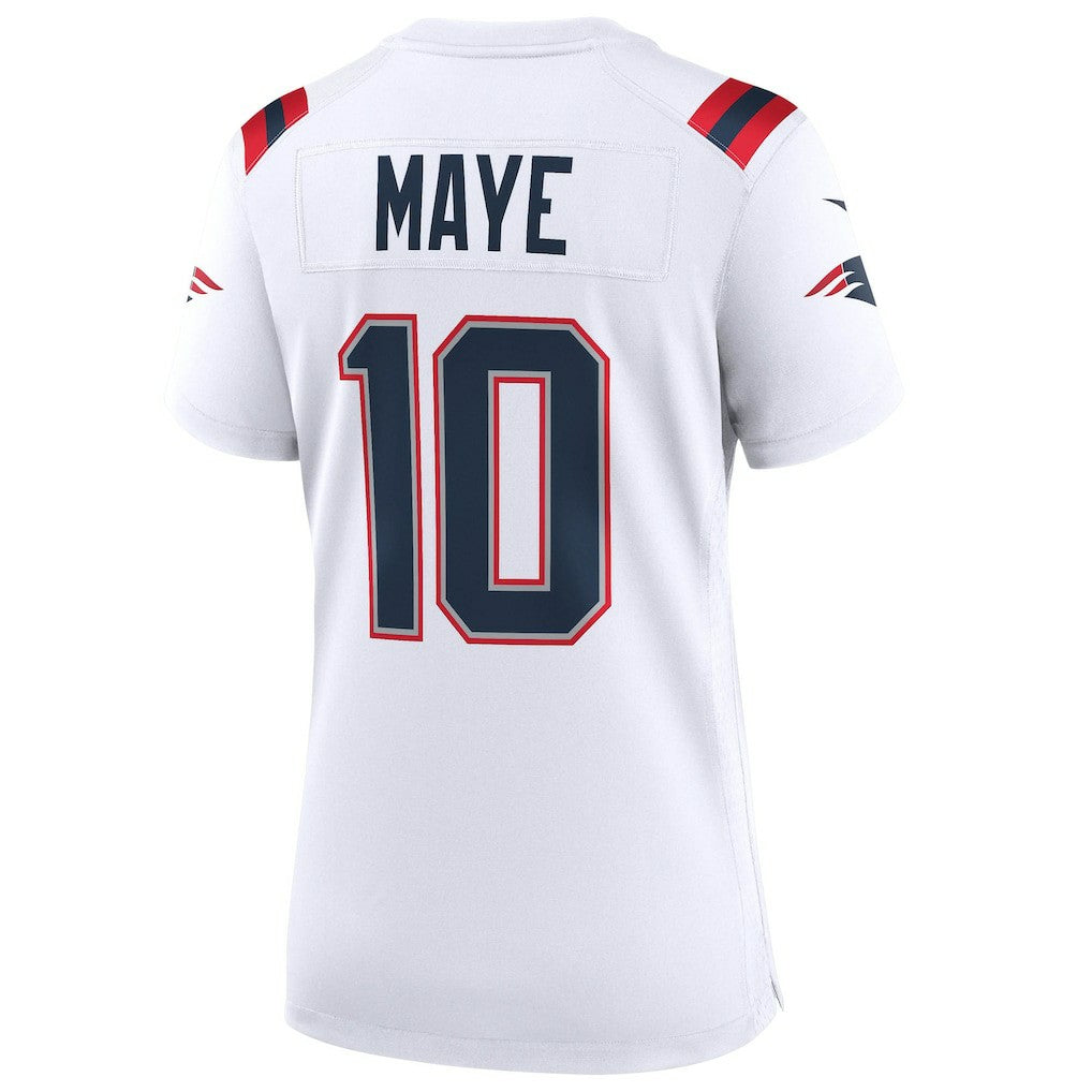 Drake Maye New England Patriots Women's Super Bowl LX Patch Game Jersey - White | Nike discount