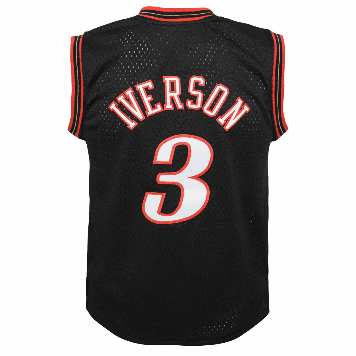 Allen Iverson Philadelphia 76ers Youth 2000-01 Swingman Road Jersey - Black | Mitchell & Ness on sale