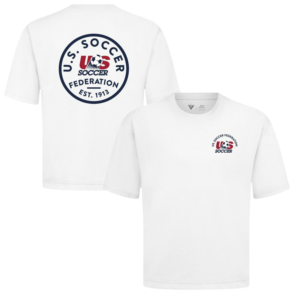 USMNT Levelwear Luxe Signature Knit Transit T-Shirt - White discount