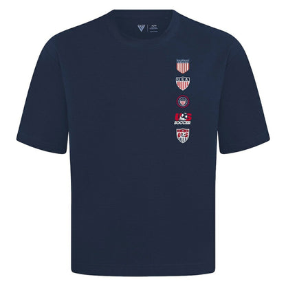USMNT Levelwear Luxe Signature Knit Timeline T-Shirt - Navy sale