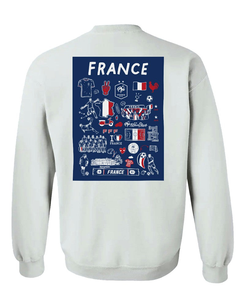 France National Team Vive La Fete Women's Impressions Artwork Sweatshirt - Gray outlet