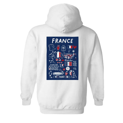 France National Team Vive La Fete Women's Impressions Artwork Hoodie - White shop
