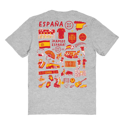 Spain National Team Vive La Fete Women's Impressions Artwork Fitted T-Shirt - Gray online