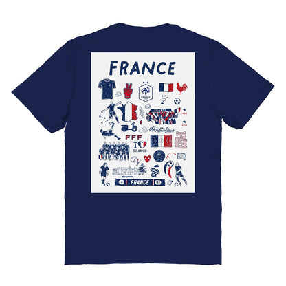 France National Team Vive La Fete Women's Impressions Artwork Fitted T-Shirt - Navy online
