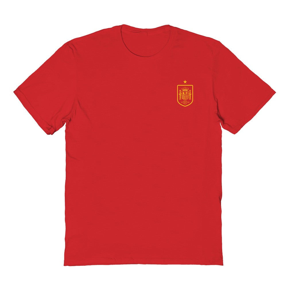 Spain National Team Vive La Fete Women's Impressions Artwork Fitted T-Shirt - Red outlet