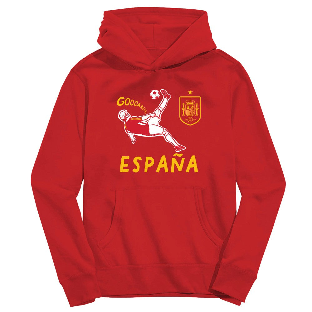 Spain National Team Vive La Fete Youth Chilena Style Hoodie - Red sale