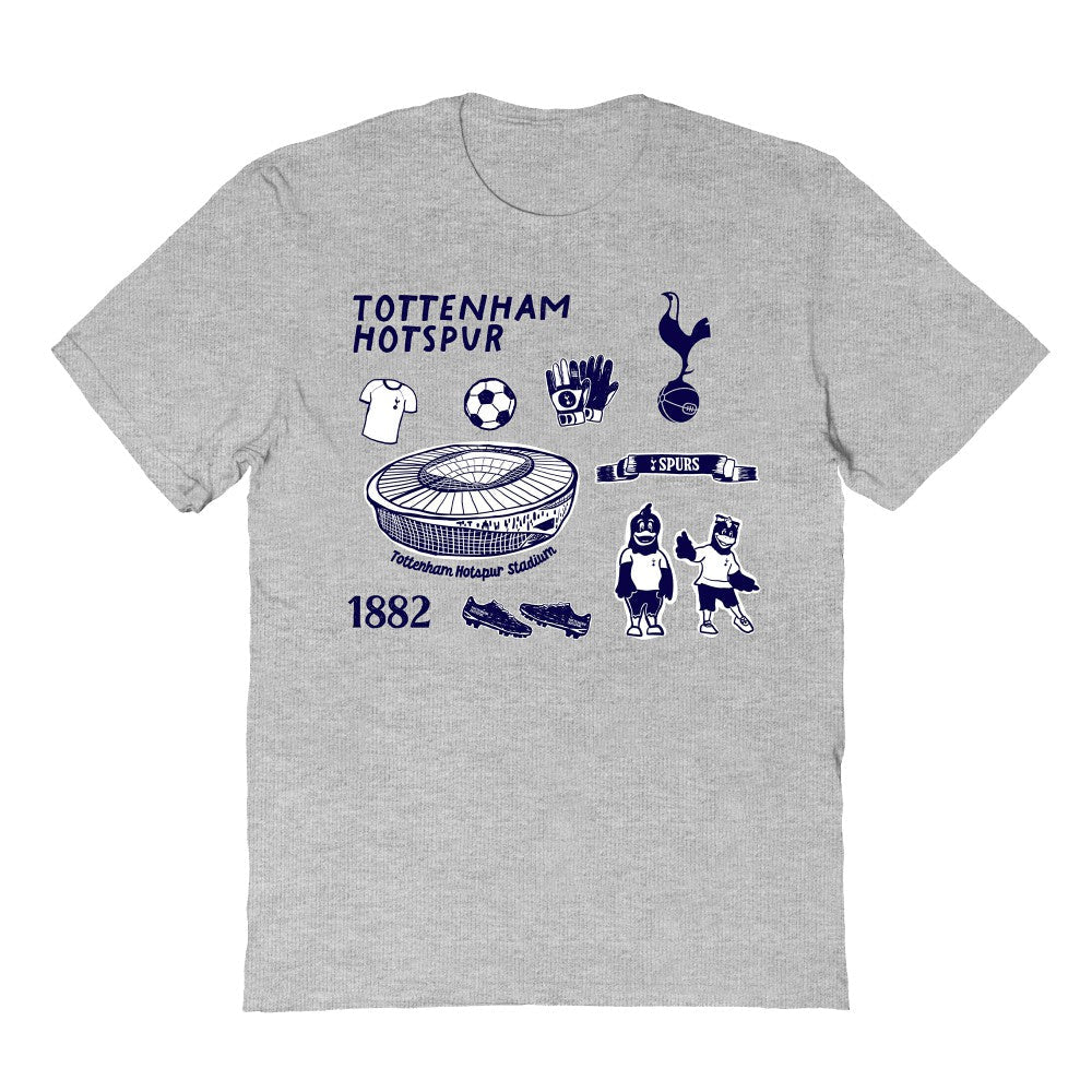 Tottenham Hotspur Vive La Fete Youth Impressions Icons T-Shirt - Gray shop