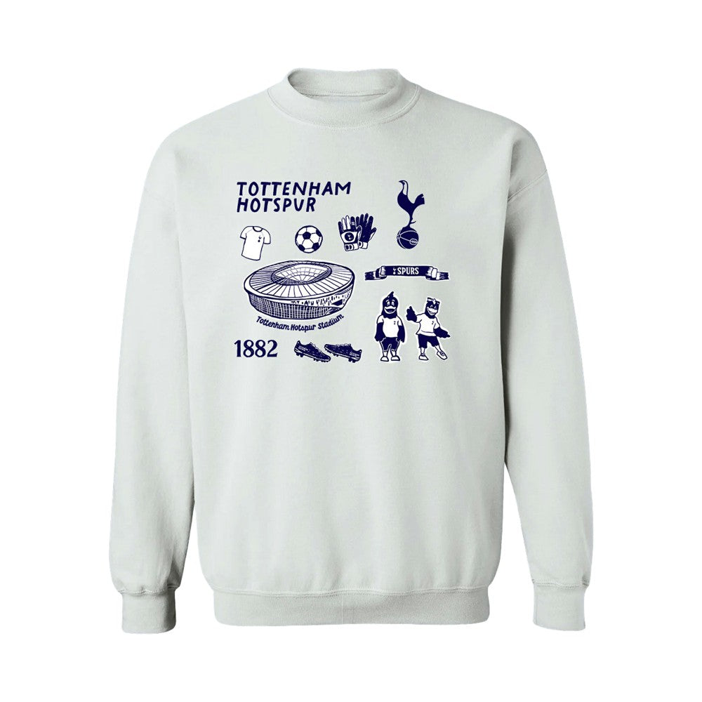 Tottenham Hotspur Vive La Fete Women's Impressions Icons Sweatshirt - White cheap