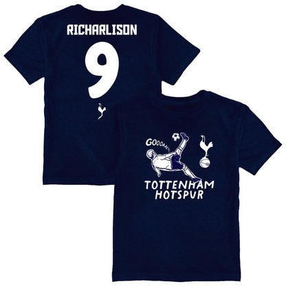 Richarlison Tottenham Hotspur Vive La Fete Youth Player Name & Number Chilena Style T-Shirt - Navy for sale