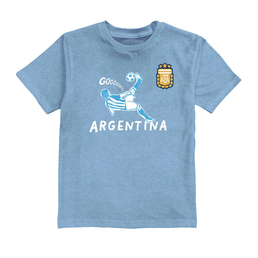 Julián Álvarez Argentina National Team Vive La Fete Youth Player Name & Number Chilena Style T-Shirt - Light Blue for sale