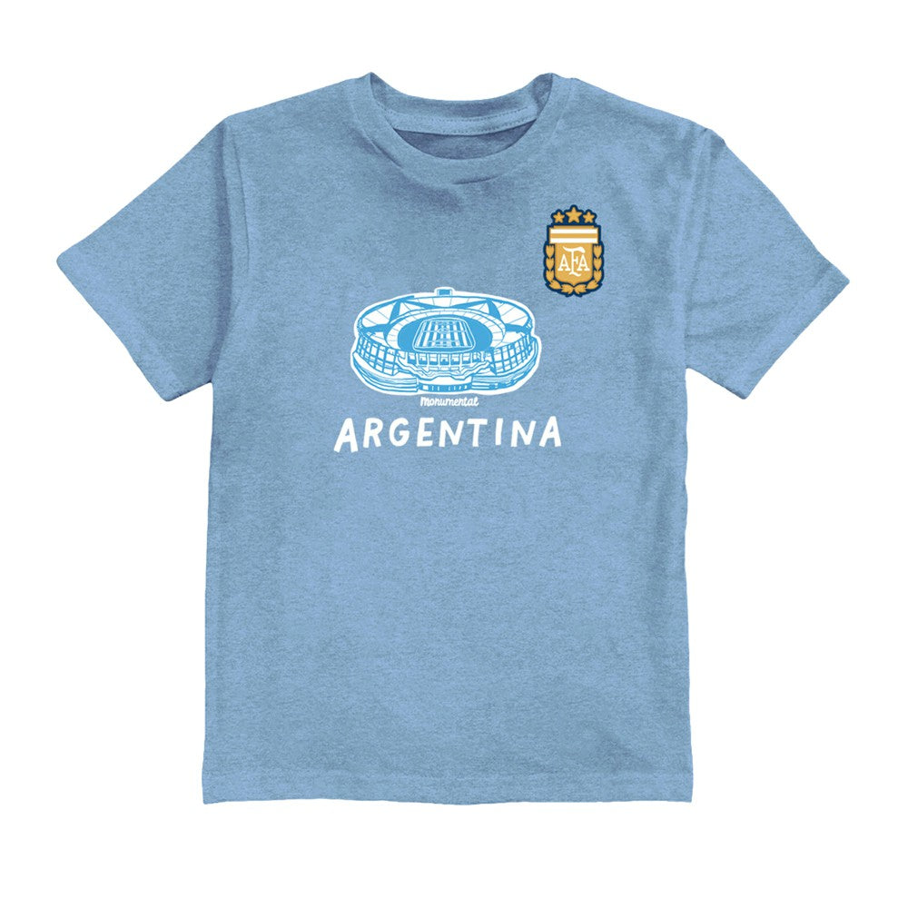 Julián Álvarez Argentina National Team Vive La Fete Youth Player Name & Number Stadium Style T-Shirt - Light Blue cheap