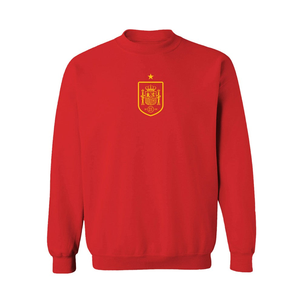 Spain National Team Vive La Fete Women's Color Badge Sweatshirt - Red for sale