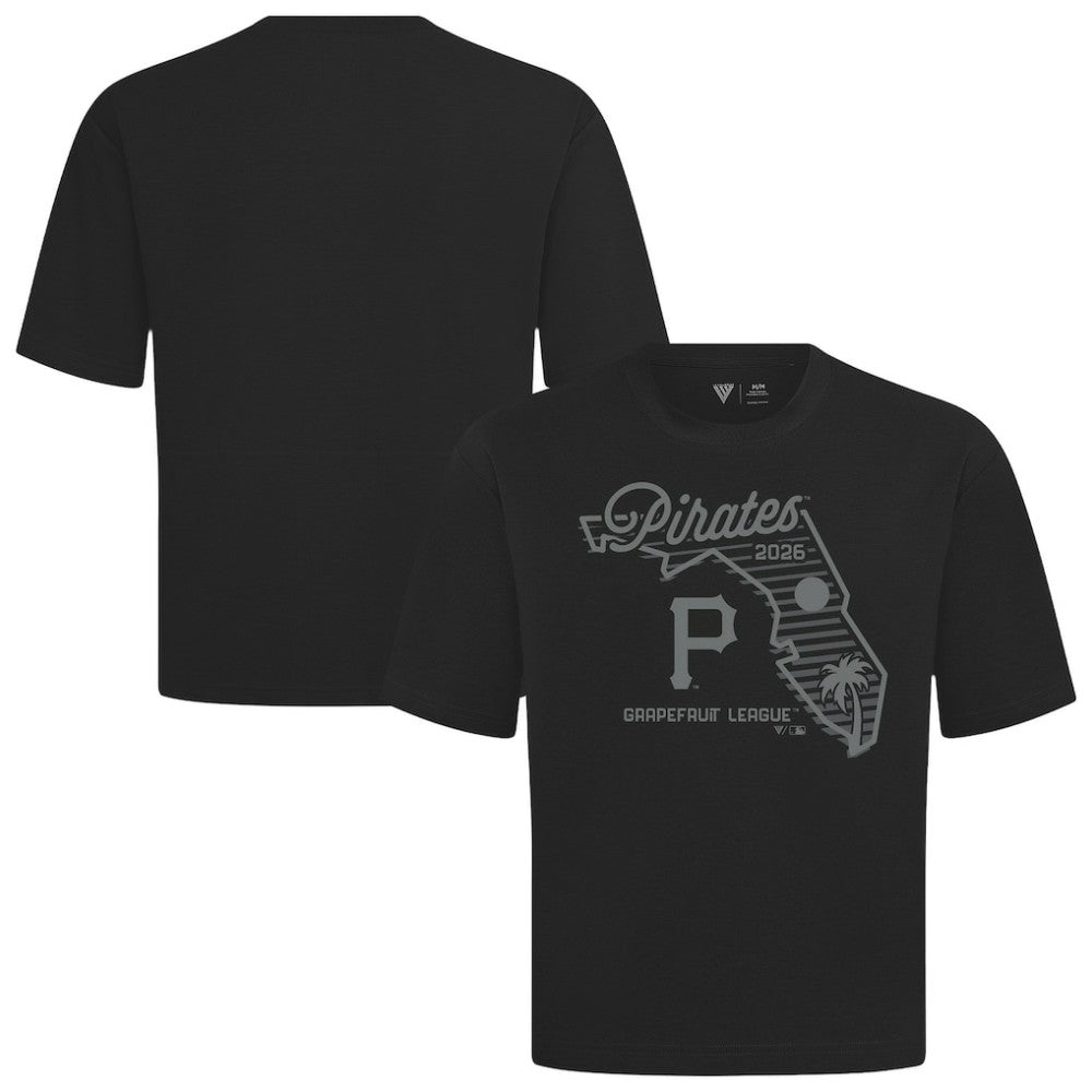 Pittsburgh Pirates Levelwear Sunrise Luxe Signature Knit T-Shirt - Black