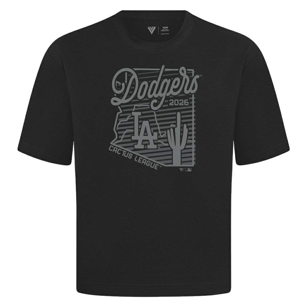 Los Angeles Dodgers Levelwear Sunrise Luxe Signature Knit T-Shirt - Black