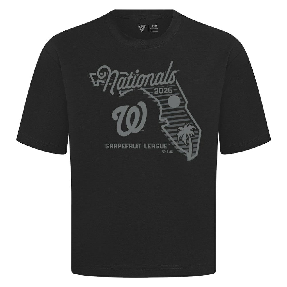 Washington Nationals Levelwear Sunrise Luxe Signature Knit T-Shirt - Black