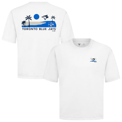 Toronto Blue Jays Levelwear Panoramic Luxe Signature Knit T-Shirt - White