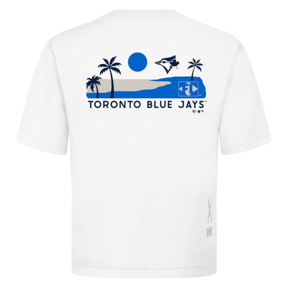 Toronto Blue Jays Levelwear Panoramic Luxe Signature Knit T-Shirt - White