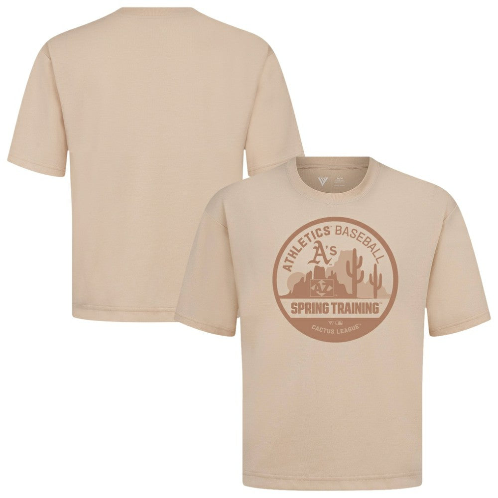 Athletics Levelwear Spring Training Badge Luxe Signature Knit T-Shirt - Khaki