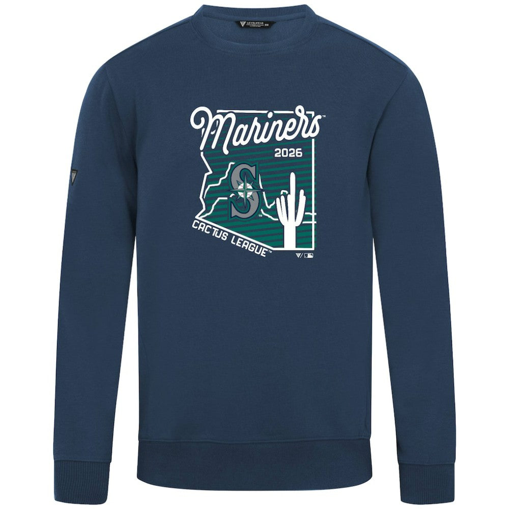 Seattle Mariners Levelwear Zane Sunrise Sweatshirt - Navy