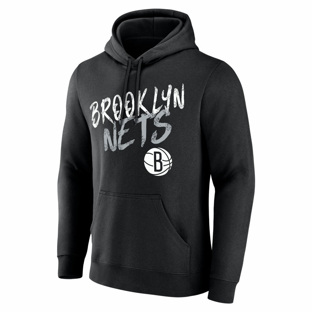 Brooklyn Nets Big & Tall Hustle Personalized Name & Number Hoodie - Black for sale